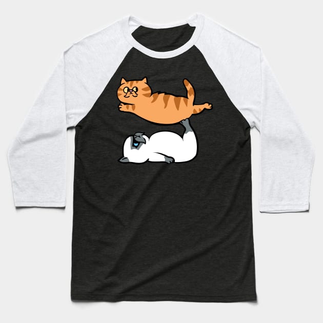 Exotic Shorthair Acroyoga Baseball T-Shirt by huebucket